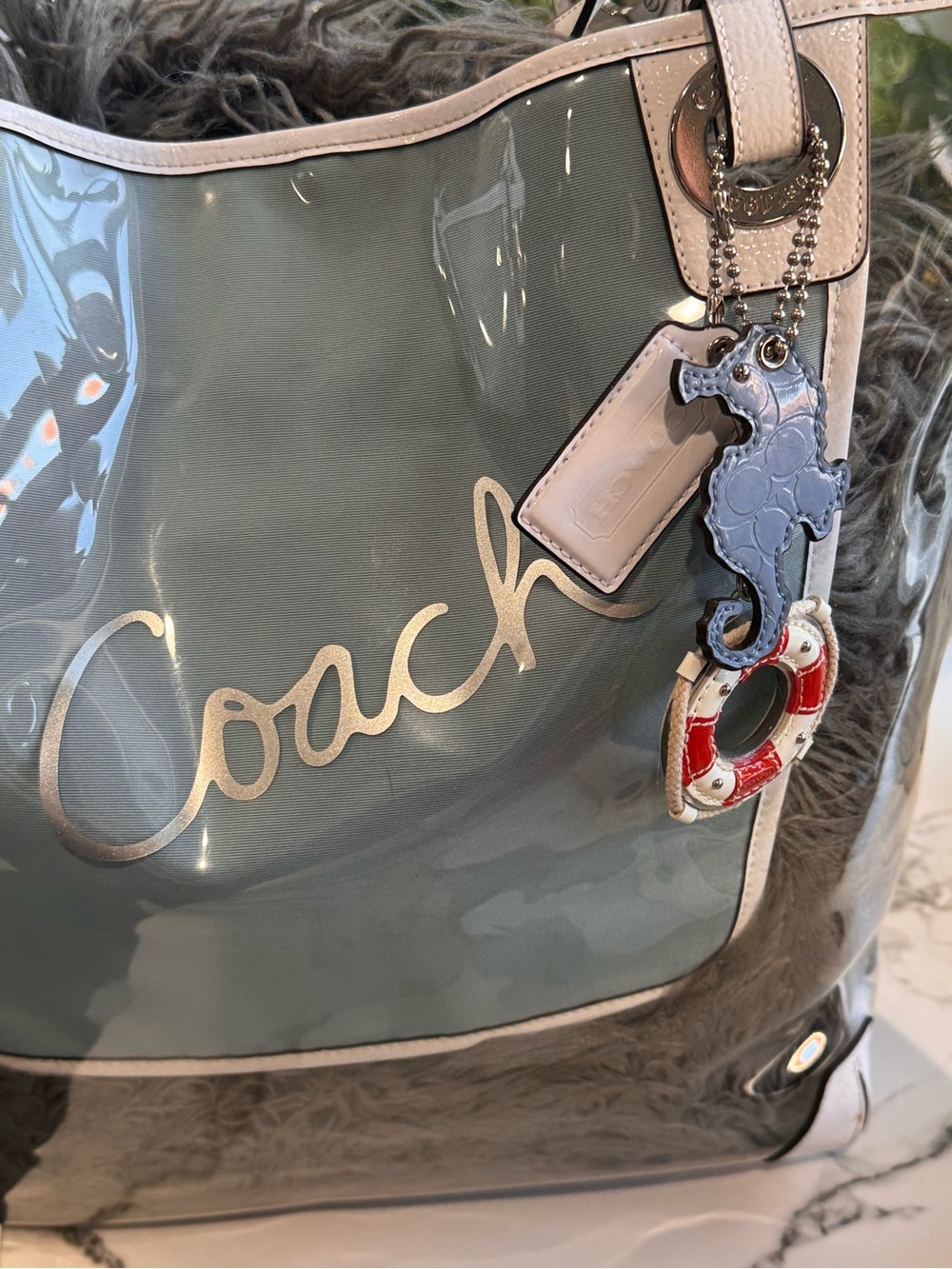 Coach Clear Limited Edition Beach Tote with Charms 🏝️ - Picture 2 of 10